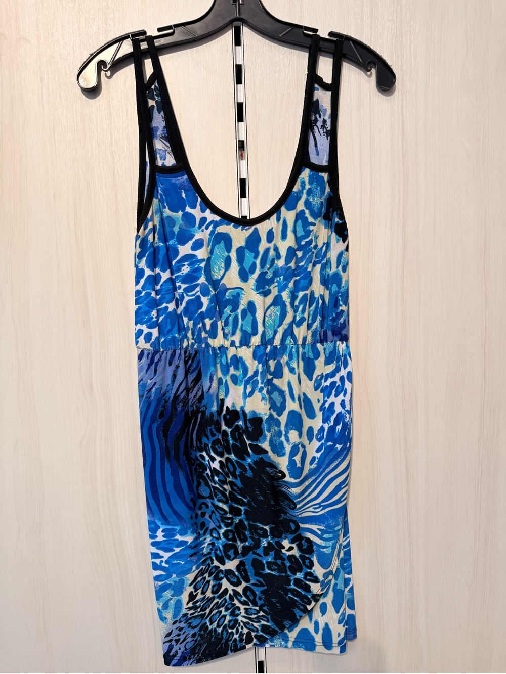 Animal Blue and White Printed Tank Dress